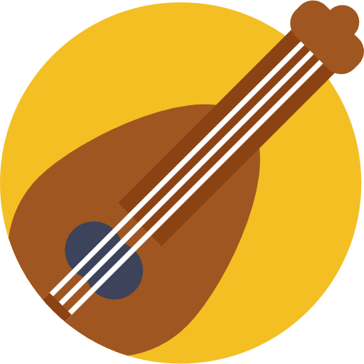 Guitar music music and multimedia orchestra icon
