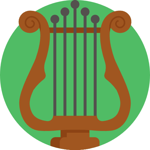 Harp string instrument orchestra classical icon