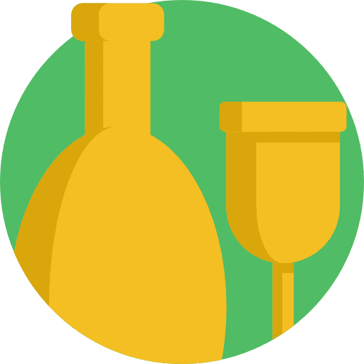 Wine bottle alcohol party icon
