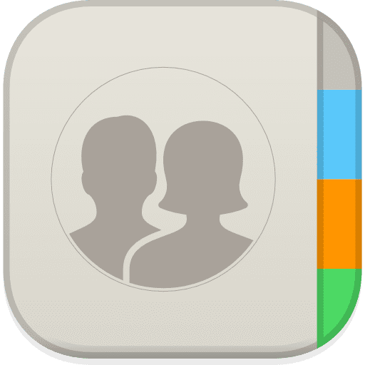 Contact notepad apple business and finance icon