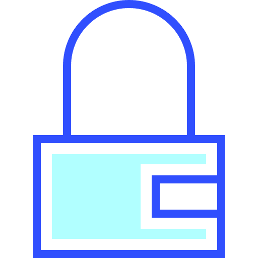Padlock tools and utensils secure locked icon