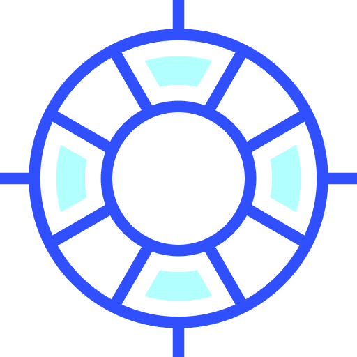 Help lifesaver floating security icon