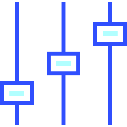 Settings interface settings levels icon