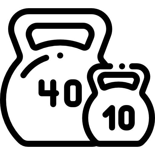 Kettlebells sports and competition exercise wellness icon