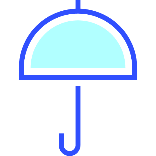 Umbrella tools and utensils rainy umbrellas icon