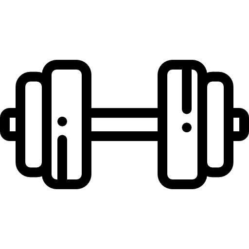 Dumbbell sports and competition sports gym icon