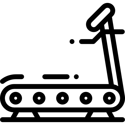 Treadmill sports and competition runner treadmill machine icon