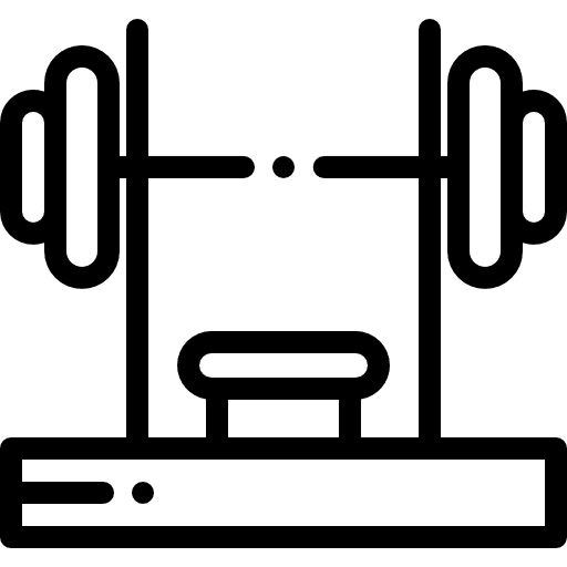 Dumbbell gym weights tools and utensils icon