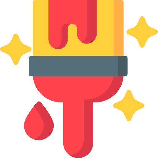 Paint brush paint repair brush icon