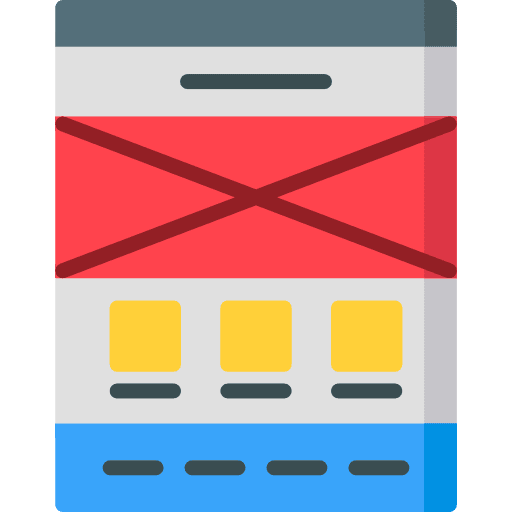 Wireframe website internet computing icon