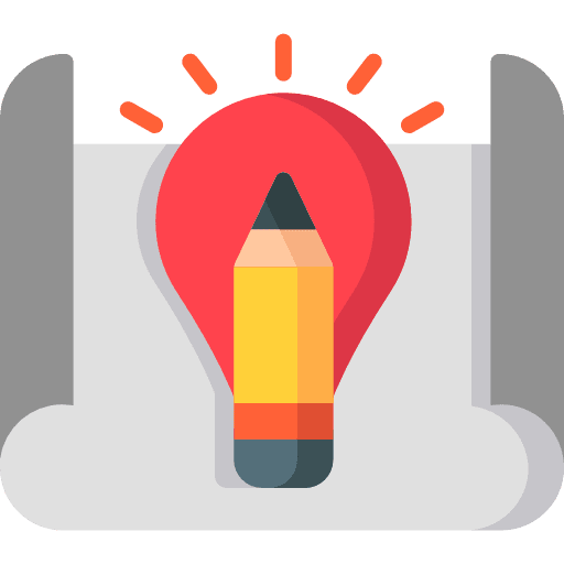 Idea invention light bulb art and design icon