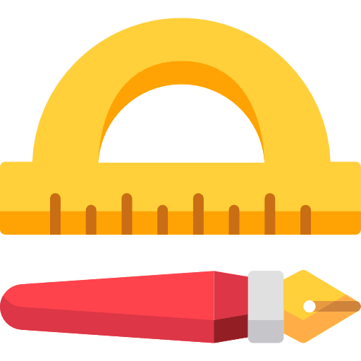 Protractor edit tools pen graphic tool icon