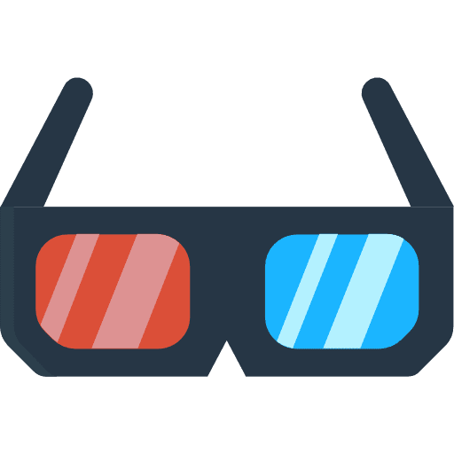 3d glasses cinema movie 3d glasses icon