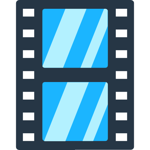 Film roll music and multimedia movie film cinema icon