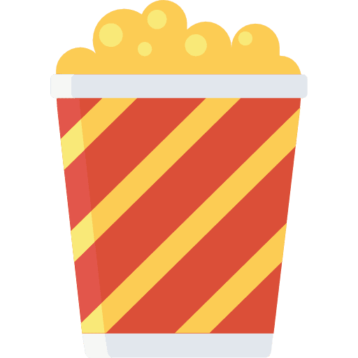 Popcorn food salty cinema icon