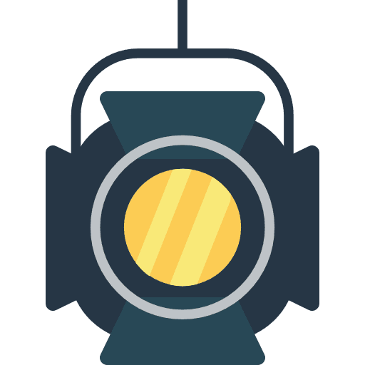 Spotlight entertainment lights illumination icon
