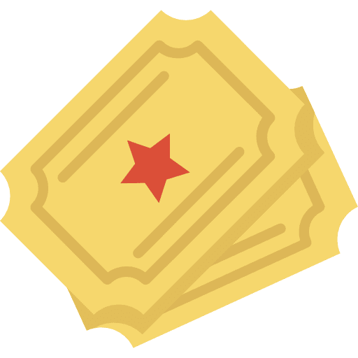 Tickets pass entertainment ticket icon