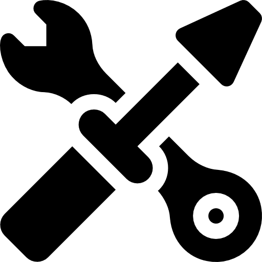 Settings screwdriver improvement construction and tools icon
