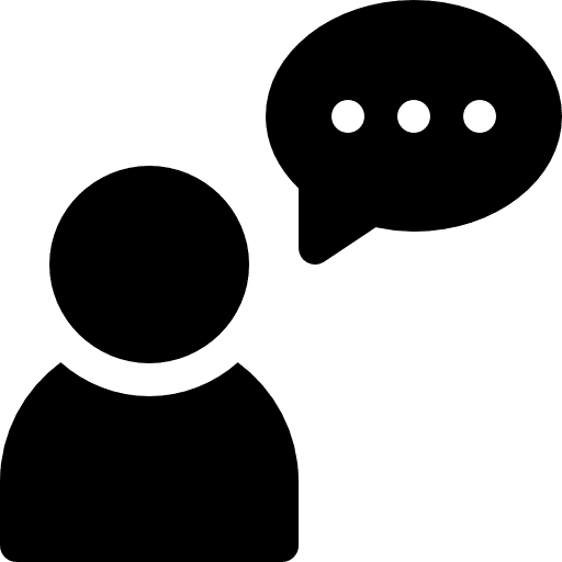 User speech bubble chat people icon