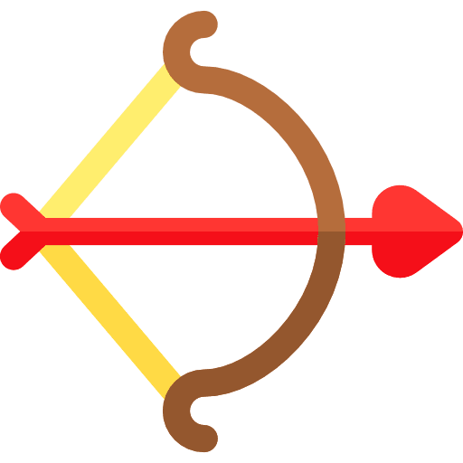 Arc archery olympic arrows icon