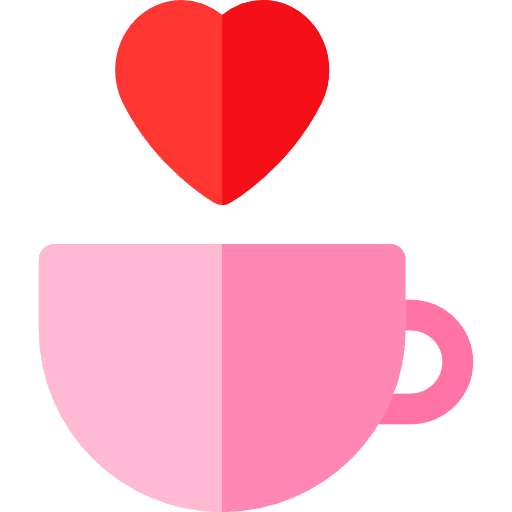Cup cup heartbeat tea icon