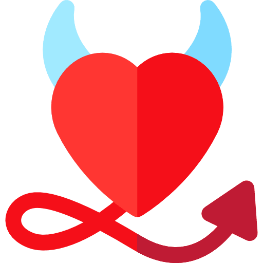 Heart devil heart love is in the air icon