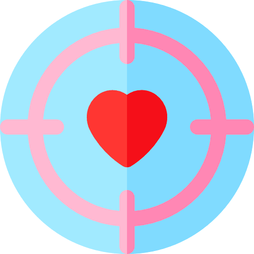 Target sniper romantic valentines day icon