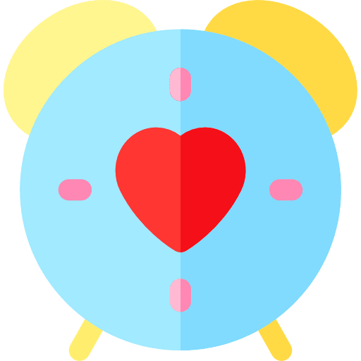 Time alarm clock miscellaneous love icon