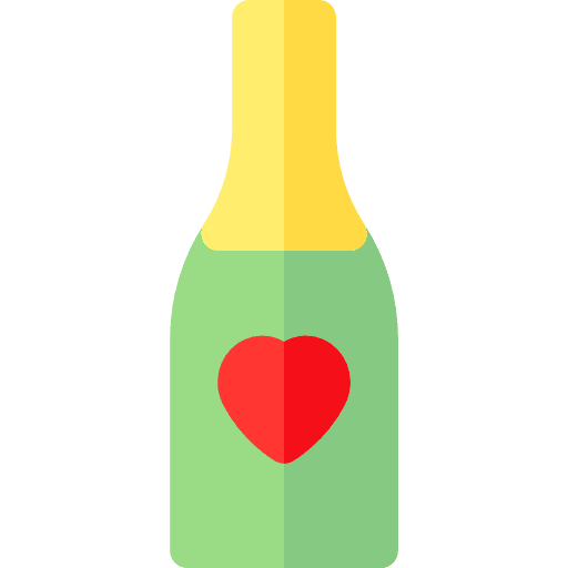 Champagne celebration champagne valentines day icon