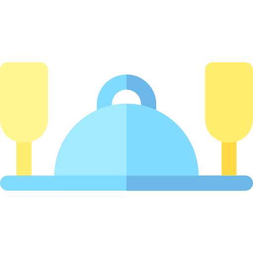 Dinner served food serving meals icon