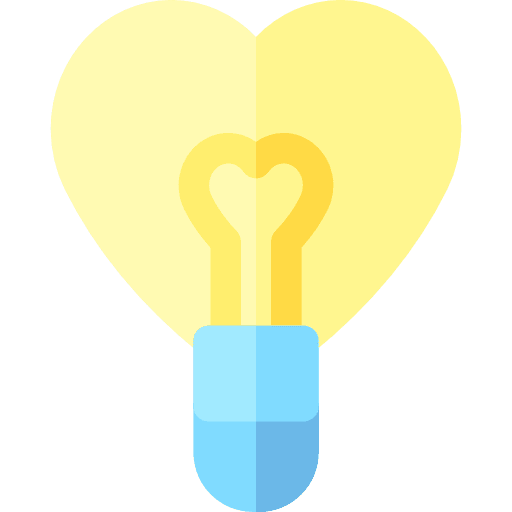Heart heart shaped heart bulb icon