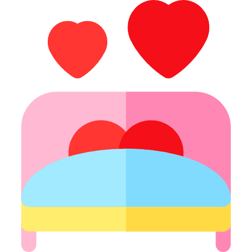 Bed bed bedroom furniture and household icon