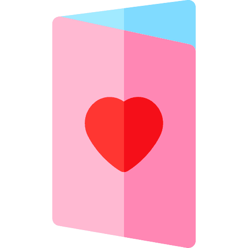 Card card communications love icon