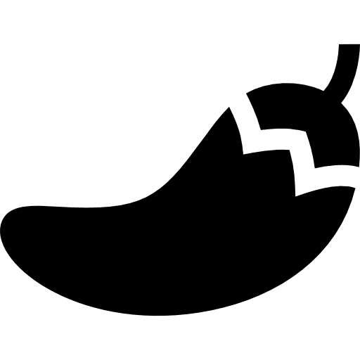 Chili vegan vegetarian food and restaurant icon