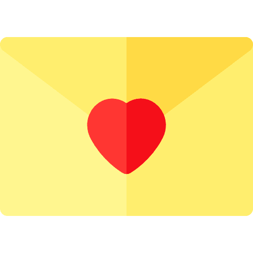 Mail multimedia envelopes heart icon