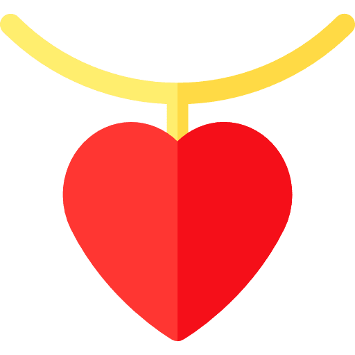 Necklace shapes valentines day shaped icon