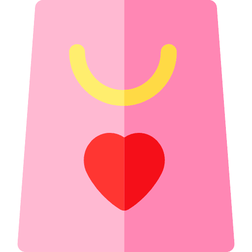 Shopping bag bag heart shopping icon