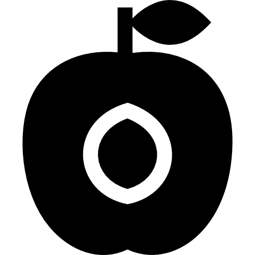 Apricot organic food and restaurant vegetarian icon