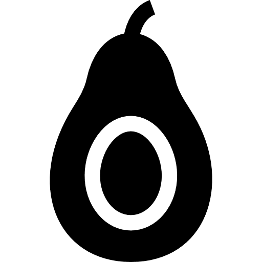 Avocado food vegan healthy food icon