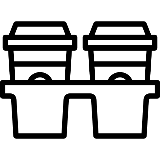 Coffee take away food paper cup icon