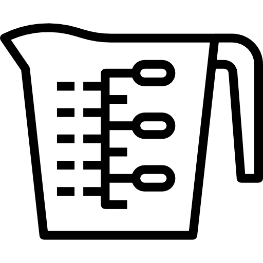 Measuring cup food and restaurant measures volumetric icon