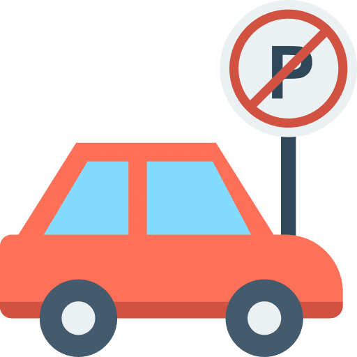 Parking transportation signs circulation icon