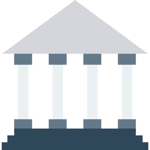 Bank columns finance finance and business icon