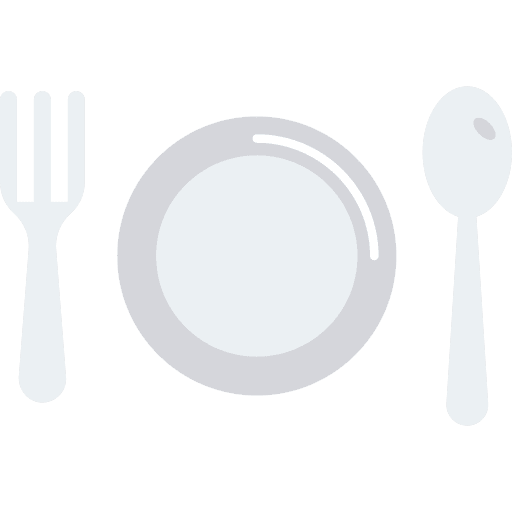 Dish plate dinner tools and utensils icon