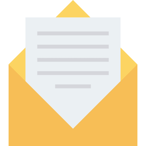 Letter opened open mail icon