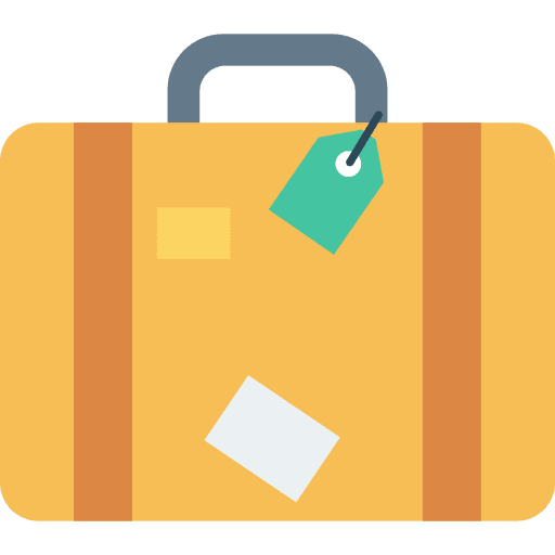 Luggage baggage travel suitcase icon