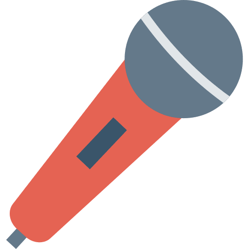 Microphone holidays audio tools icon