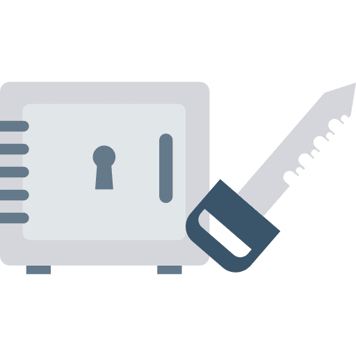 Safebox tools and utensils savings security icon