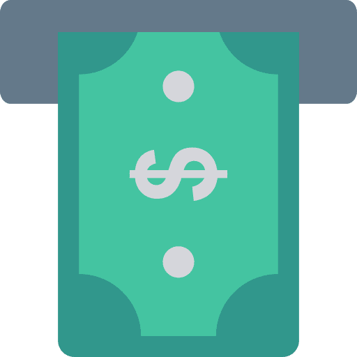 Atm notes business and finance machine icon