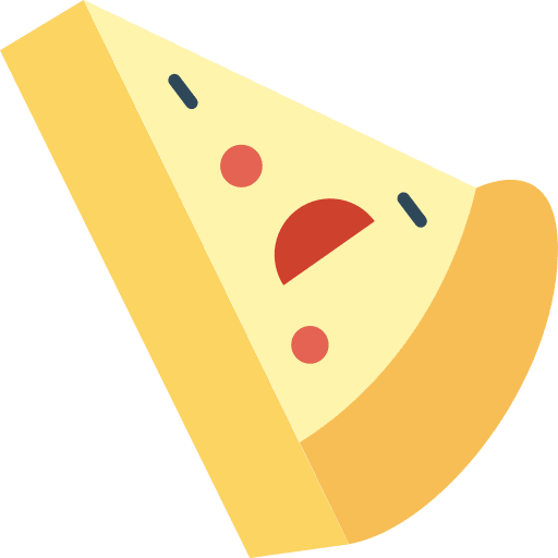Pizza piece food slice icon